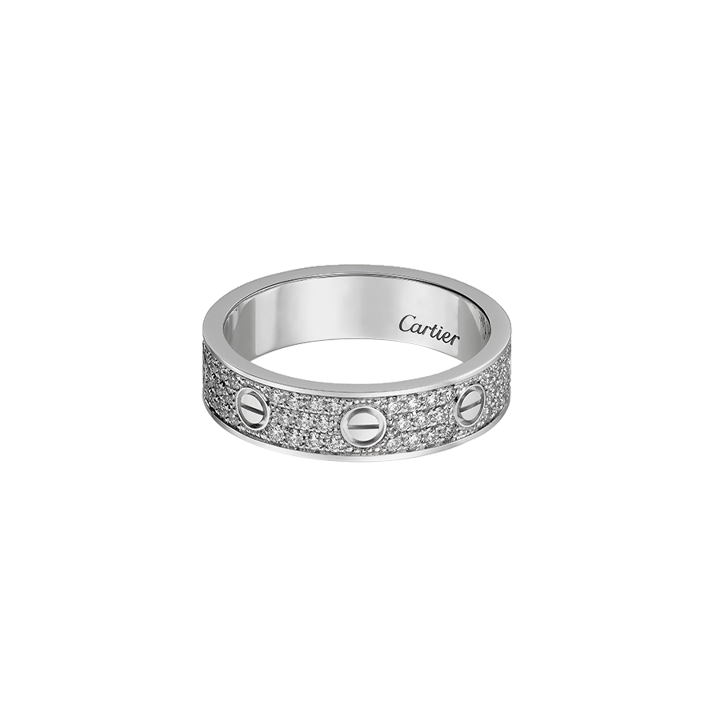 Ca*t*er  love wedding band, diamond-paved b4083400